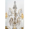 Paire de grandes girandoles de style Louis XV en bronze doré et décor de cristal attribué à Baccarat 12 Paire de grandes girandoles de style Louis XV en bronze doré et décor de cristal attribué à Baccarat 12