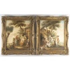 Une paire de tableaux scènes galantes, fin XIXème siècle 13