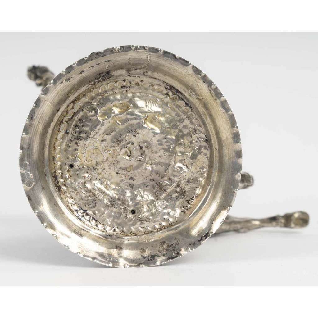 Nuremberg, Bacchus et un bouc, sujet en argent, XIXème siècle 11