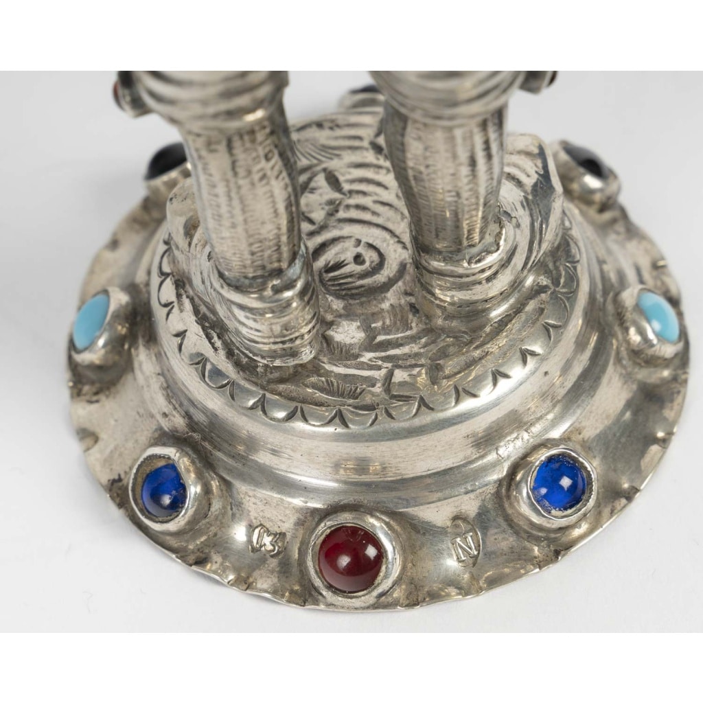 Nuremberg, Sujet en argent et coquillage, XIXème siècle 12 Nuremberg, Sujet en argent et coquillage, XIXème siècle 12