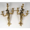 Paire de grandes appliques en bronze doré d’après Juste-Aurèle Meissonnier, vers 1850 21