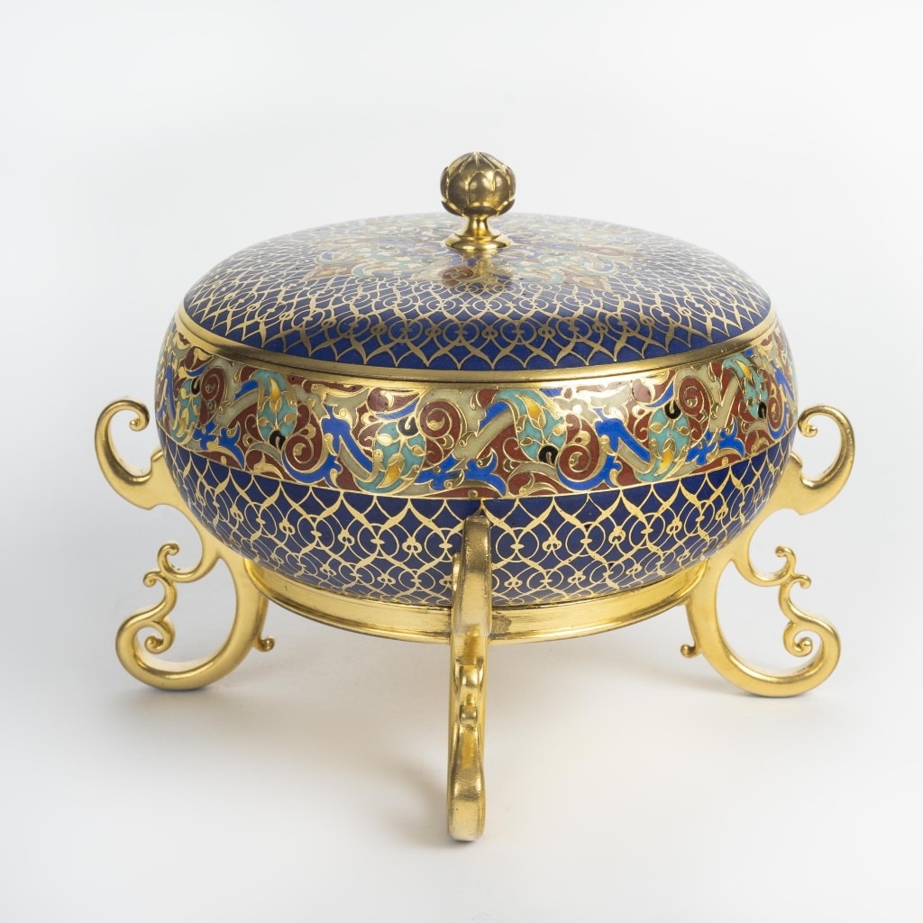 BARBEDIENNE, Coupe en émaux cloisonnées, fin du XIXème siècle 2