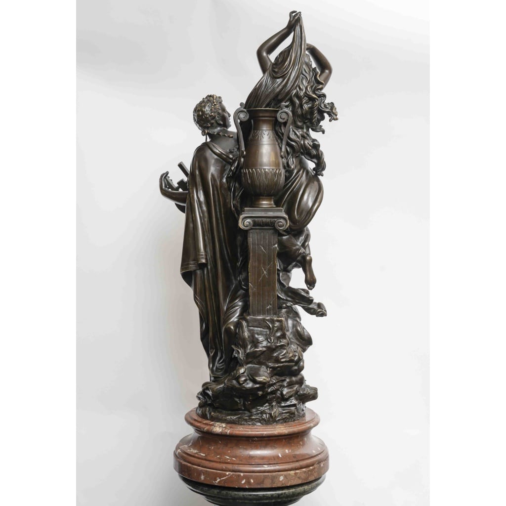 Sculpture en bronze représentant Orphée et Eurydice. 12 Sculpture en bronze représentant Orphée et Eurydice. 12