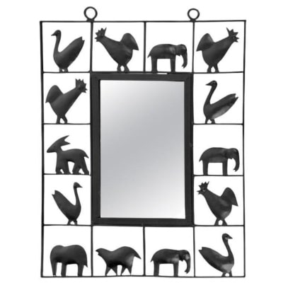 1950, Miroir en fer forgé Atelier Marolles & Jean Touret