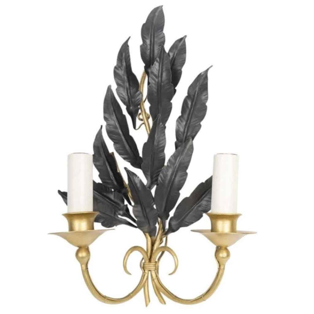 1960 Paire d&rsquo;appliques « Feuille De Chêne » Maison Honoré 8