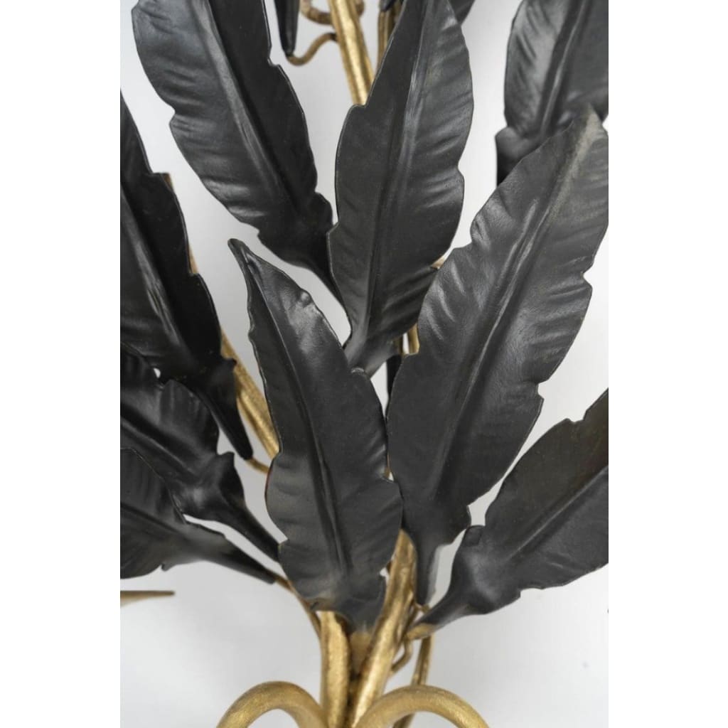 1960 Paire d&rsquo;appliques « Feuille De Chêne » Maison Honoré 7