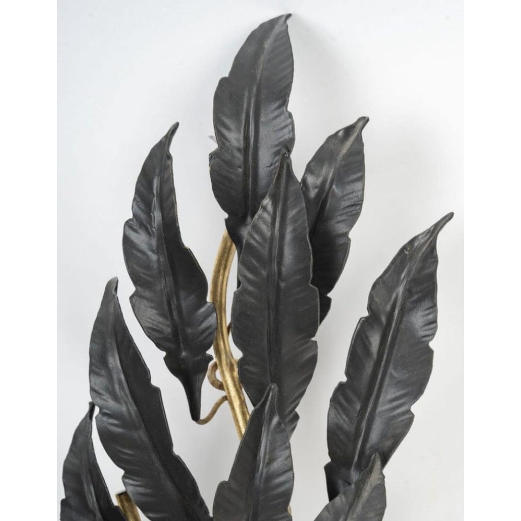 1960 Paire d&rsquo;appliques « Feuille De Chêne » Maison Honoré 5