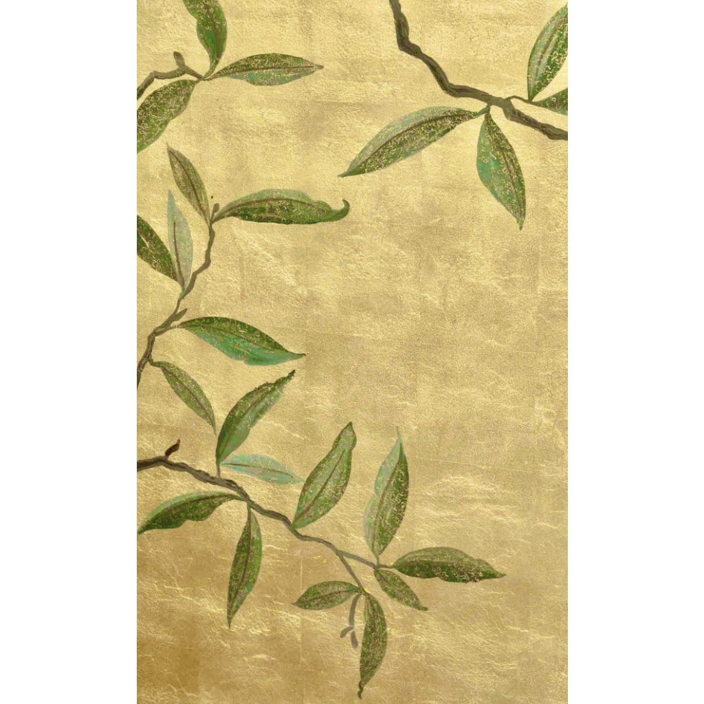 Série de 4 panneaux décoratifs « Singes suspendus aux arbres » signés 10