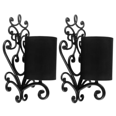 1960 Paire d&rsquo;appliques murales en fer forgé Maison Honoré