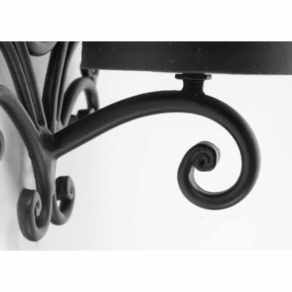 1960 Paire d&rsquo;appliques murales en fer forgé Maison Honoré 6