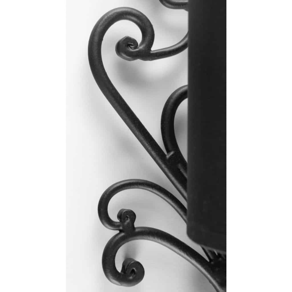 1960 Paire d&rsquo;appliques murales en fer forgé Maison Honoré 4