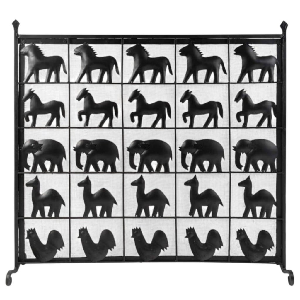 1950 Ateliers Marolles Pare-feu en fer forgé 2