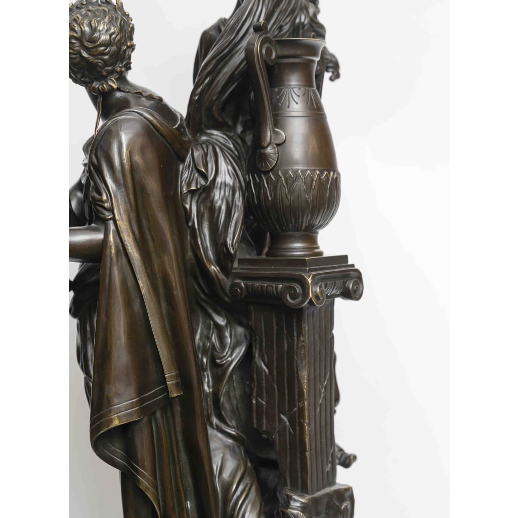 Sculpture en bronze représentant Orphée et Eurydice. 11 Sculpture en bronze représentant Orphée et Eurydice. 11