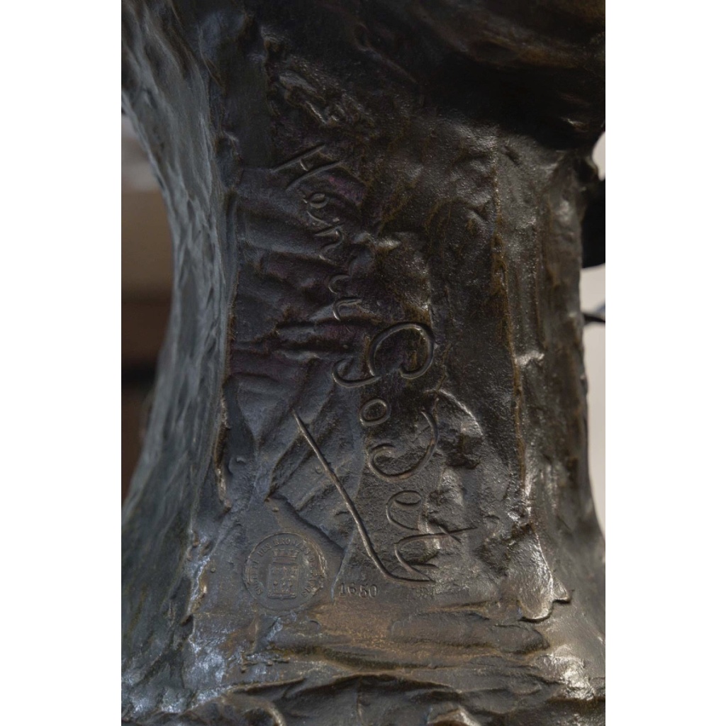 Sculpture – Poésie , Henri Godet (1863-1937) – Bronze 9