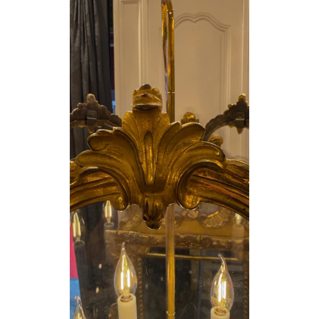 Lanterne pentagonale de style Transition en bronze ciselé et doré, vers 1790-1830 14 Lanterne pentagonale de style Transition en bronze ciselé et doré, vers 1790-1830 14