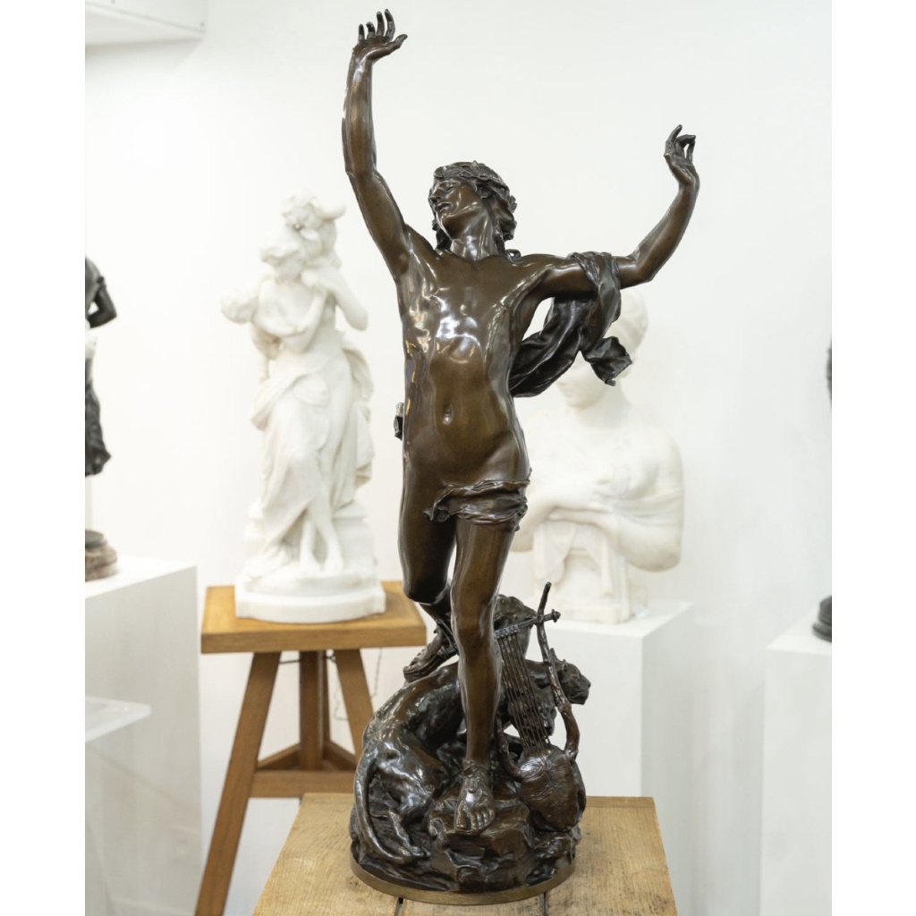 Sculpture – Orphée Aux Enfers , Charles Raoul Verlet (1857-1923) , F.Barbedienne – Bronze