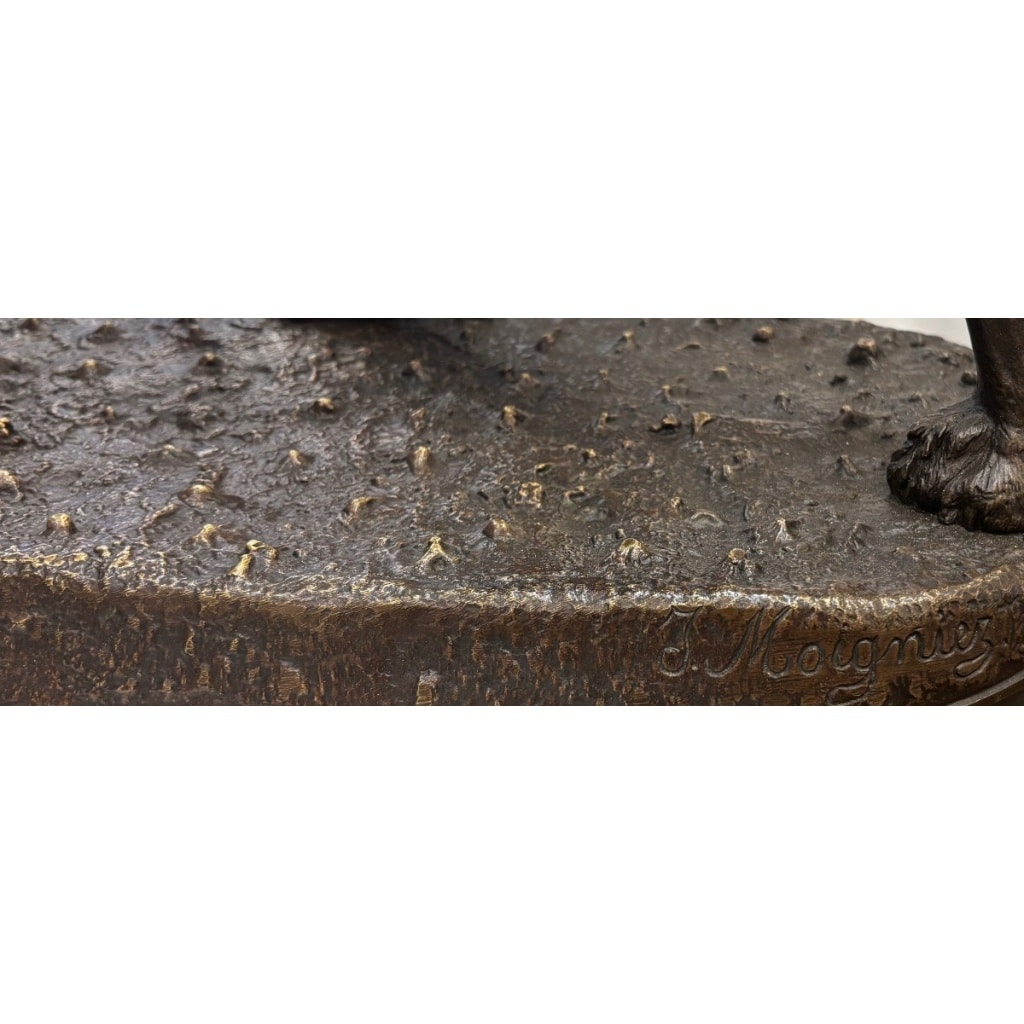 Sculpture – Chien Setter Au Gibier , Jules Moigniez (1835-1894) – Bronze 11