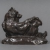 Sculpture – Ours Couché , Antoine-Louis Barye (1795-1875) – Bronze 10
