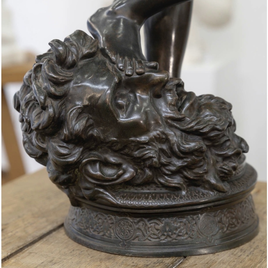 Sculpture – David Vainqueur De Goliath , Marius – Jean – Antonin Mercié (1845-1916) – Bronze 5