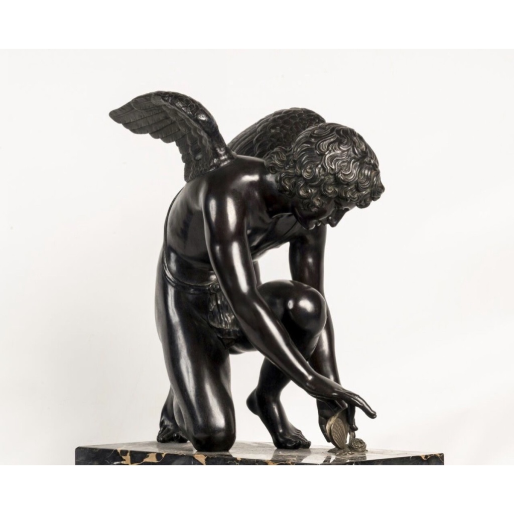 Sculpture – L&rsquo; Amour Saisissant Un Papillon , Antoine Denis Chaudet (1763-1810) – Bronze 5