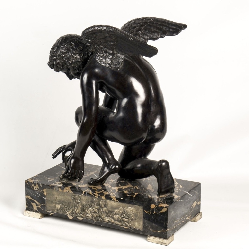 Sculpture – L&rsquo; Amour Saisissant Un Papillon , Antoine Denis Chaudet (1763-1810) – Bronze 6