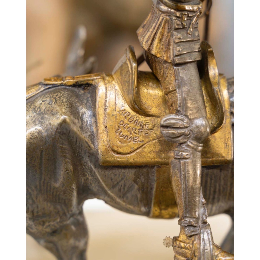 Sculpture – Don Quichotte et Sancho Panza , Zumel F. Martinez de Luis (1898-1974) – Bronze 10