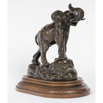 Sculpture – L’Éléphant , Eugène Bernoud (1858-1910) – Bronze 2