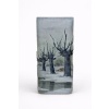 DAUM NANCY Vase section quadrangulaire « Paysage de neige » 9