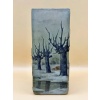 DAUM NANCY Vase section quadrangulaire « Paysage de neige » 15