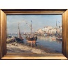 MALFROY Henry Tableau de Marine « vue de Provence » Huile sur toile signée Certificat d&rsquo;authenticité. 11
