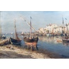 MALFROY Henry Tableau de Marine « vue de Provence » Huile sur toile signée Certificat d&rsquo;authenticité. 19