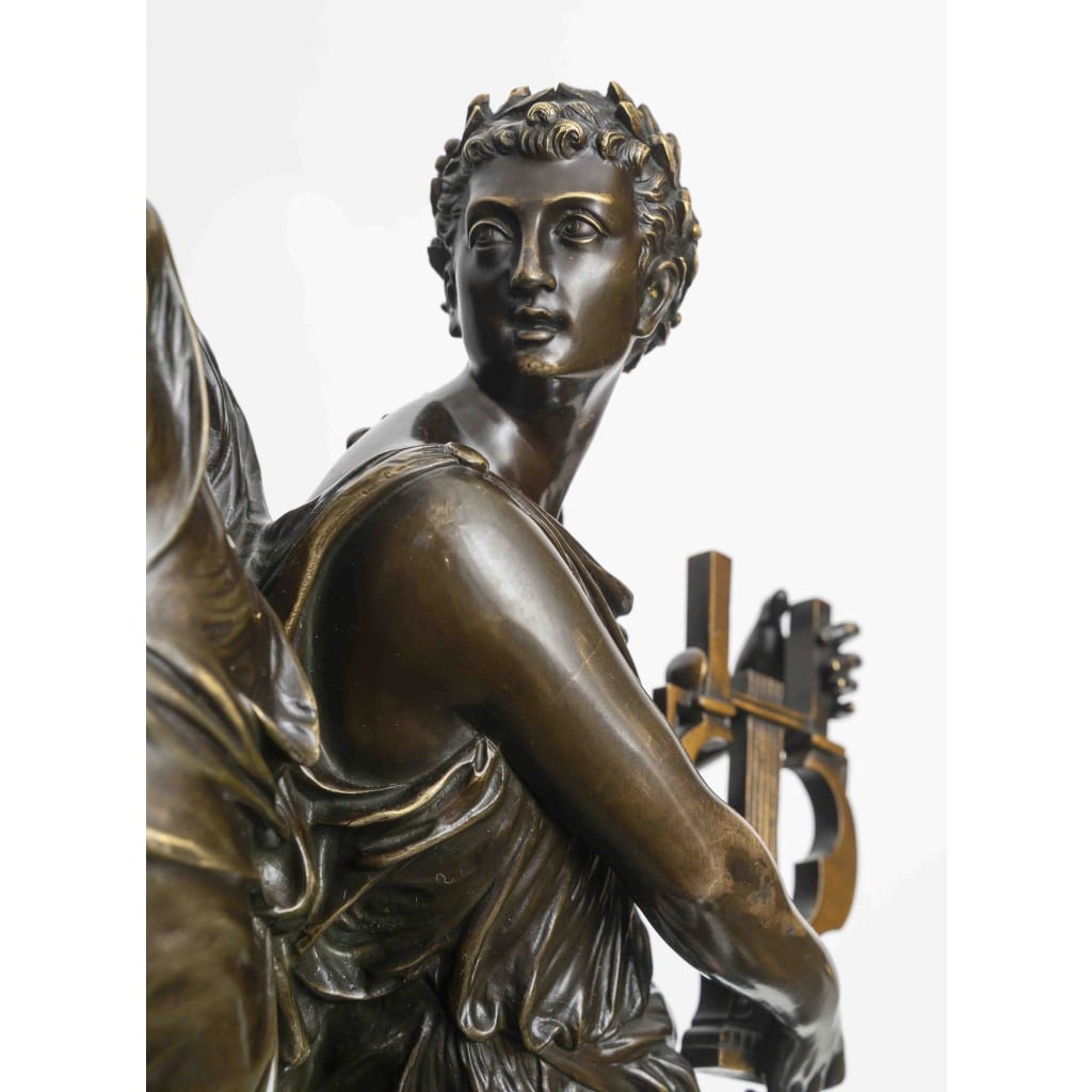 Sculpture en bronze représentant Orphée et Eurydice. 9 Sculpture en bronze représentant Orphée et Eurydice. 9