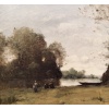 TROUILLEBERT Paul Desire Tableau 19è Ecole de Barbizon Lavandières Au Bord Du Fleuve Huile sut toile Signée Certificat d&rsquo;authenticité 18