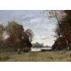 TROUILLEBERT Paul Desire Tableau 19è Ecole Barbizon Lavandières Bord Du Fleuve Huile Certificat 22