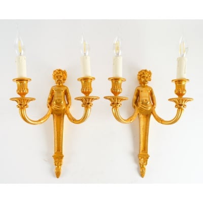 Paire d’appliques de style Louis XVI. XIXème siècle. Paire d’appliques de style Louis XVI. XIXème siècle.