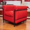 LE CORBUSIER ET PIERRE JEANNERET : Fauteuil « LC2 » cuir rouge 18 LE CORBUSIER ET PIERRE JEANNERET : Fauteuil « LC2 » cuir rouge 18