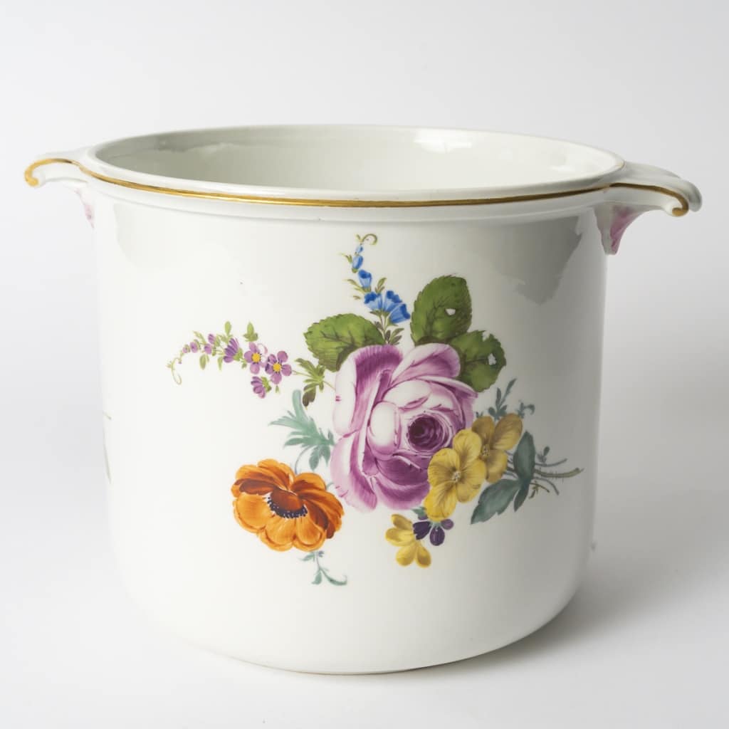 MEISSEN, Rafraîchissoir à bouteille en porcelaine