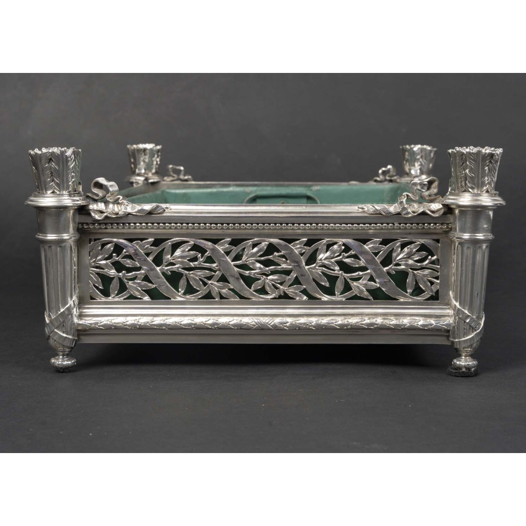 A. AUCOC – Jardinière en argent massif Epoque NAPOLEON III 16
