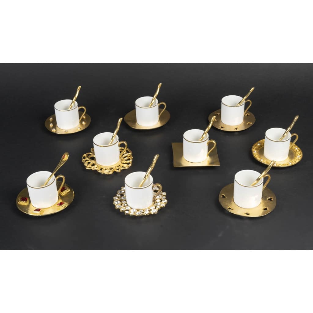 Ensemble de 9 tasses Édouard Rambaud