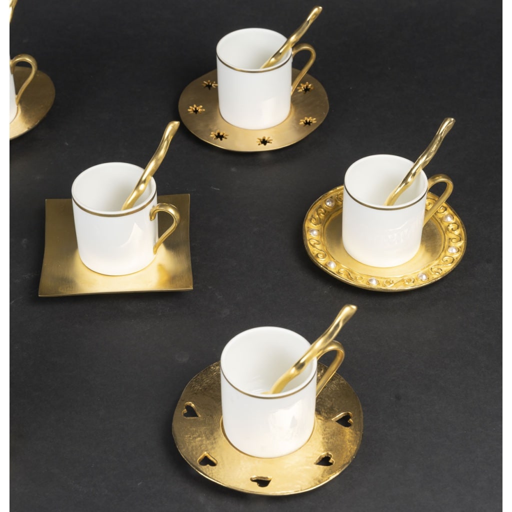 Ensemble de 9 tasses Édouard Rambaud 18