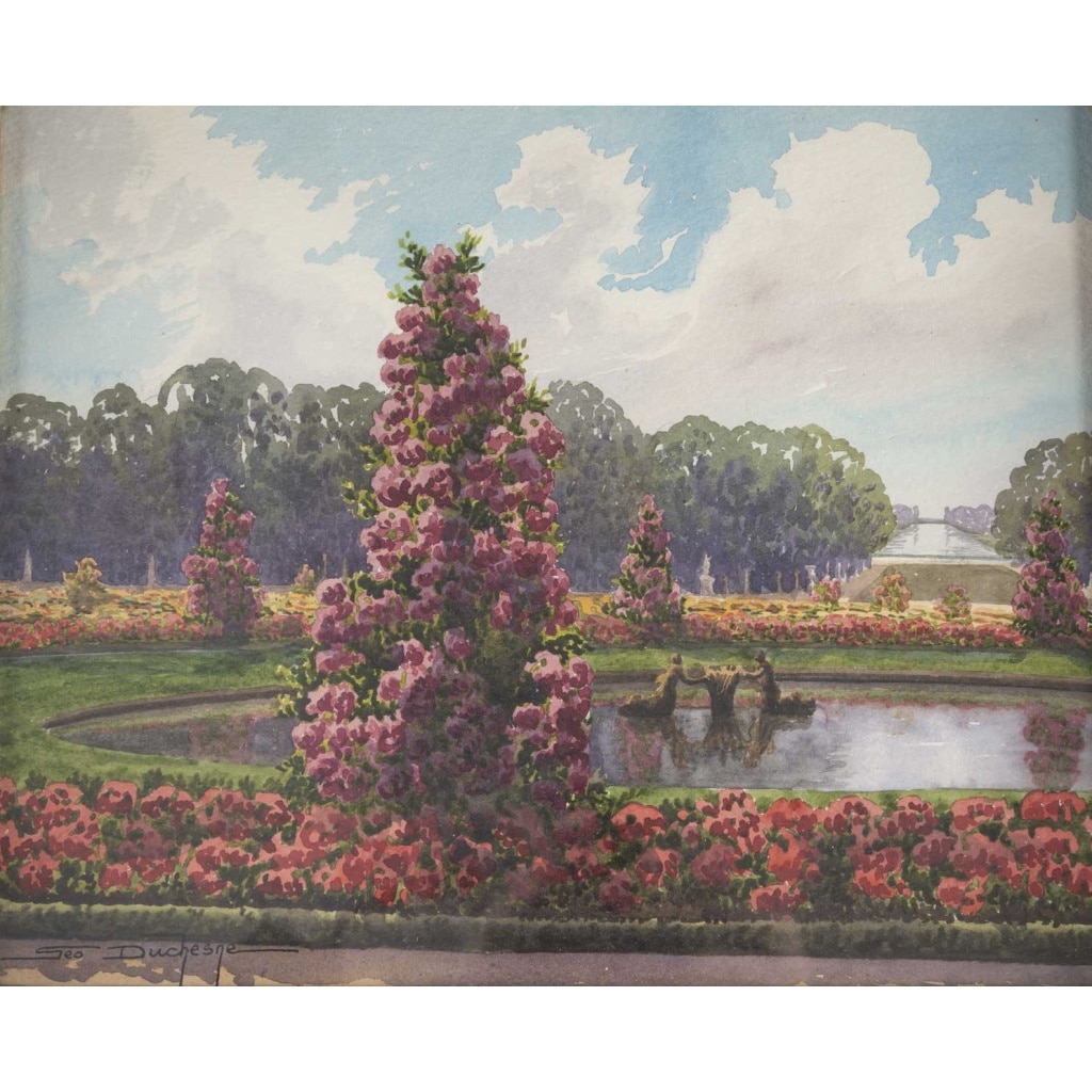 Jardins de Versailles, peints par Geo Duchesnes, fin XIXème siècle 3