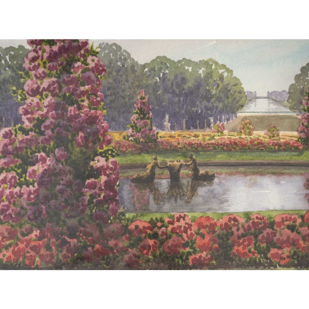 Jardins de Versailles, peints par Geo Duchesnes, fin XIXème siècle 9