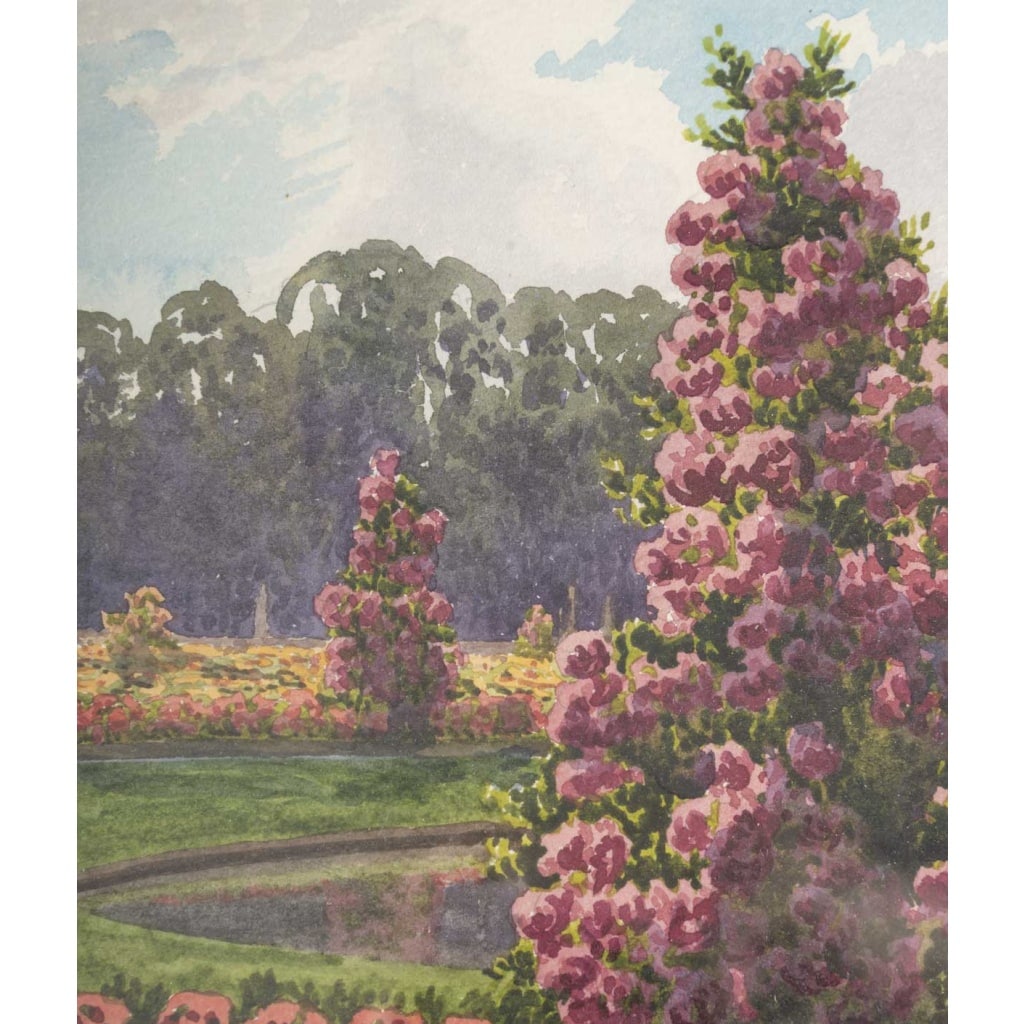 Jardins de Versailles, peints par Geo Duchesnes, fin XIXème siècle 7