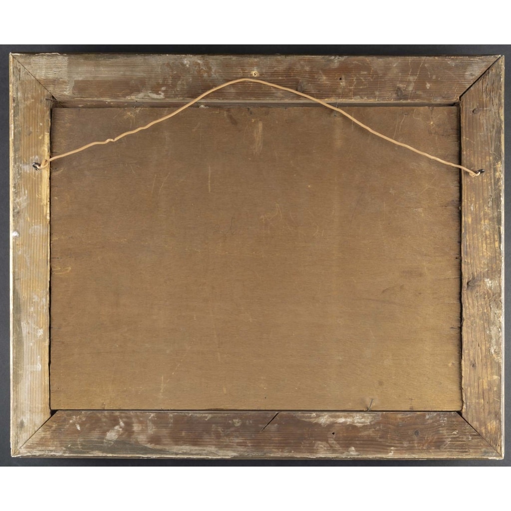 Huile sur panneau, Les moissonneurs par Achille Blot (1855-1926) 4