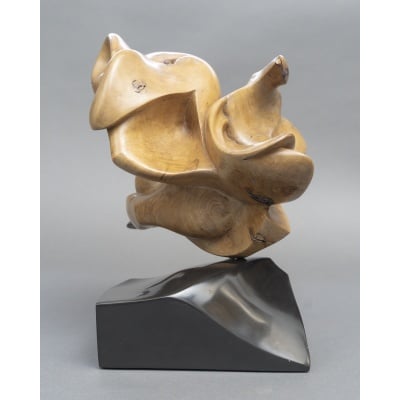 Sculpture Abstraite en Bois- Bernard Grassias