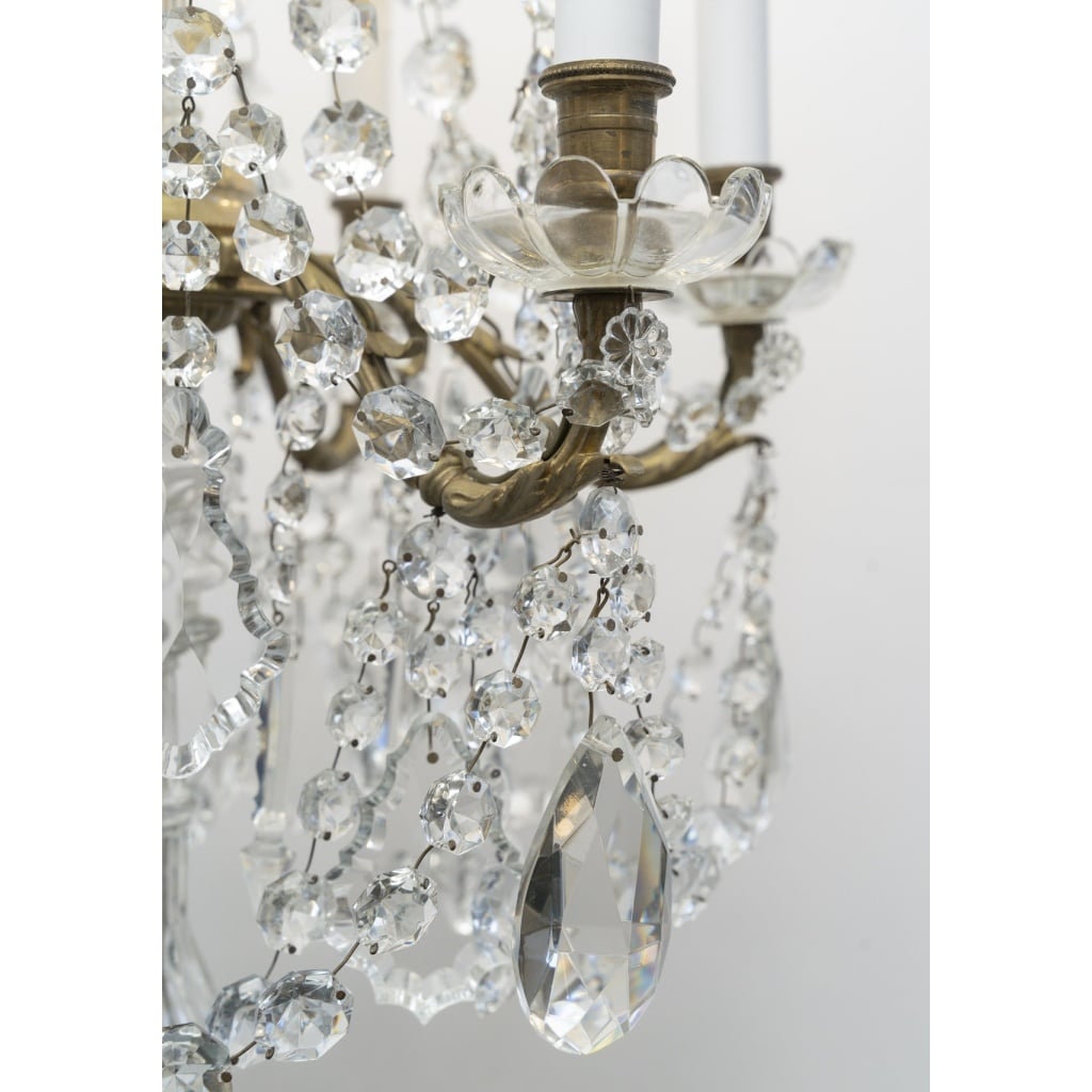 Grand Lampadaire de Style Louis XV – Bronze & Cristal 6 Grand Lampadaire de Style Louis XV – Bronze & Cristal 6