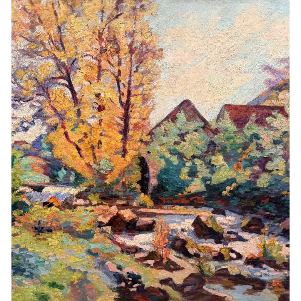 GUILLAUMIN Armand Creuse Le moulin Bouchardon en octobre 1913 Huile sur toile signée Certificat d’authenticité 3 GUILLAUMIN Armand Creuse Le moulin Bouchardon en octobre 1913 Huile sur toile signée Certificat d’authenticité 3