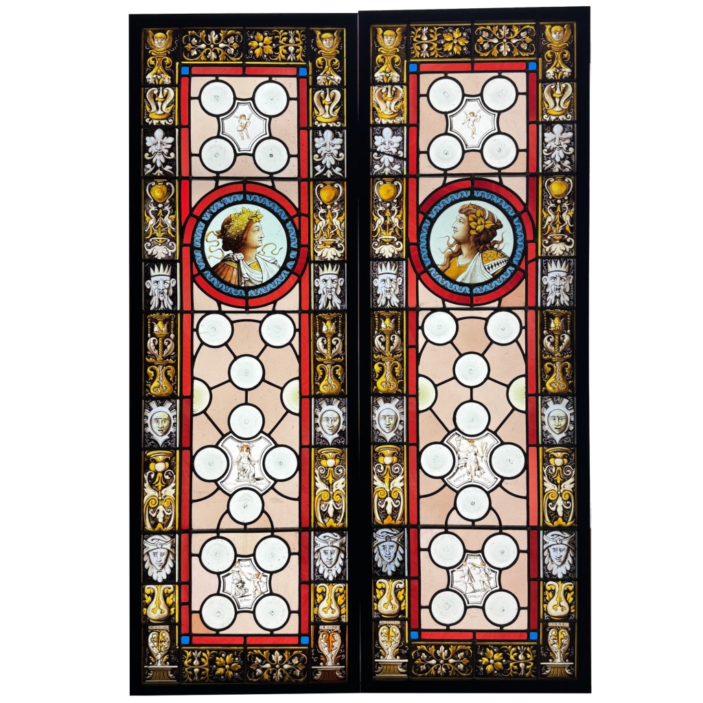 Vitraux aux profils (H165cm L111cm)