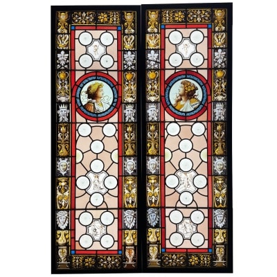 Vitraux aux profils (H165cm L111cm) 3