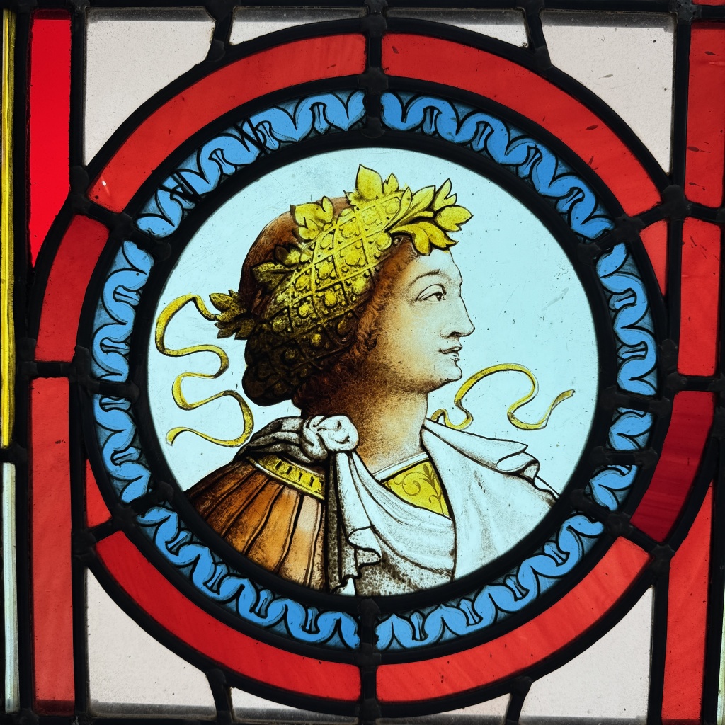 Vitraux aux profils (H165cm L111cm) 5